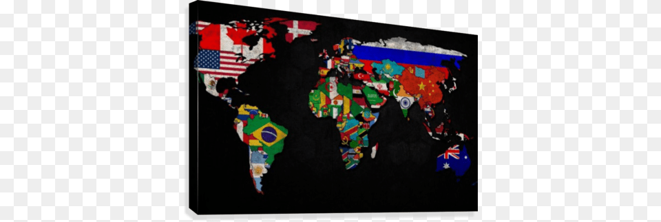 World Map Country Flag Canvas Print Macroeconomic Accounts Statistics Guide Book, Chart, Plot Free Transparent Png