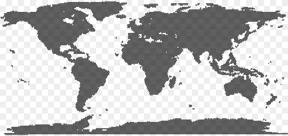 World Map Dots, Gray Png Image