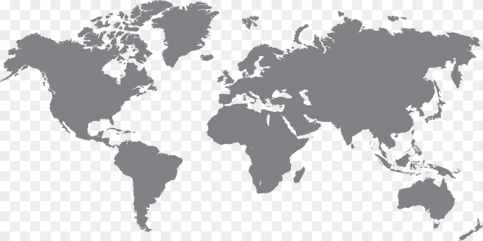 World Map Flat Black And Grey, Chart, Plot, Atlas, Diagram Free Png Download