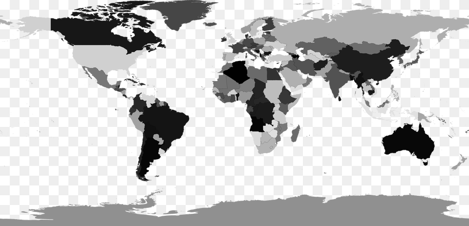 World Map Flat Earth Map Black And White, Chart, Plot, Atlas, Diagram Free Png
