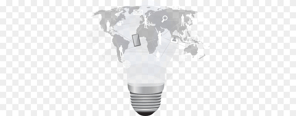 World Map Global Connections, Light, Lightbulb, Head, Person Png Image