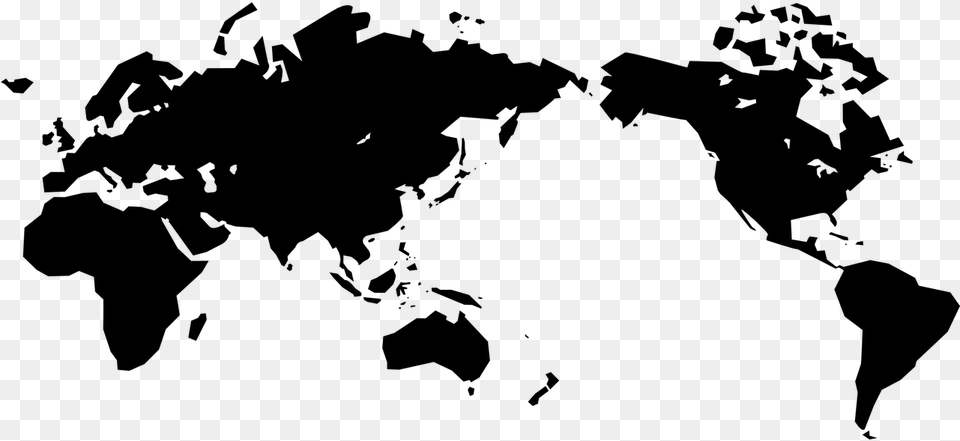 World Map Globe Earth Black And White Global Black World Map, Gray Png Image