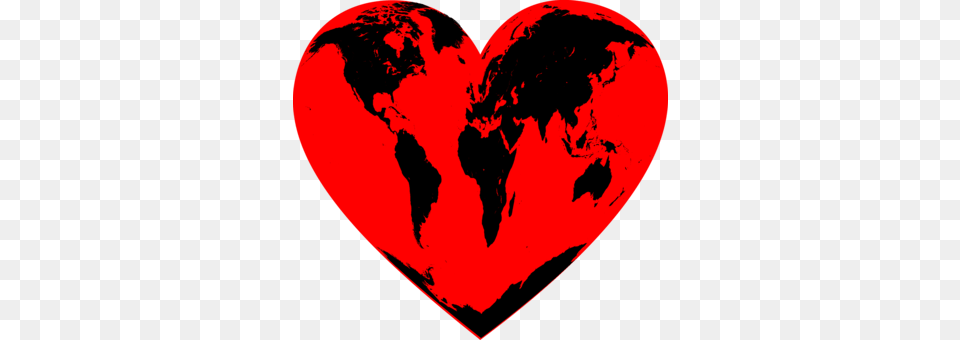 World Map Globe Map Projection, Heart, Person Png Image