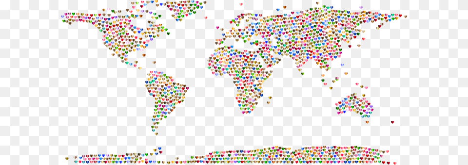 World Map Globe World Map With Hearts, Person Free Png