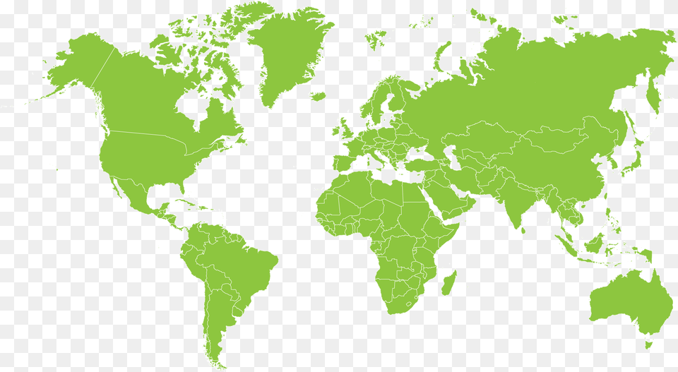 World Map Green World Map Gray Color, Chart, Plot, Vegetation, Tree Free Png Download