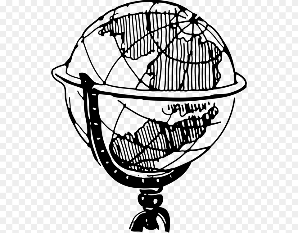 World Map History Black And White Drawing, Gray Free Png
