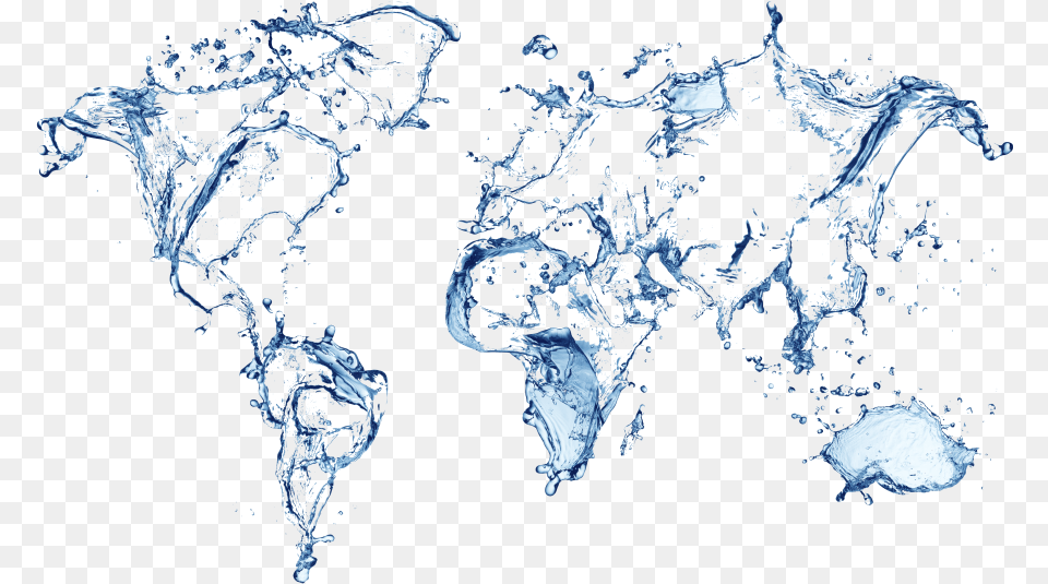 World Map In Water, Ice, Outdoors, Nature, Sea Png