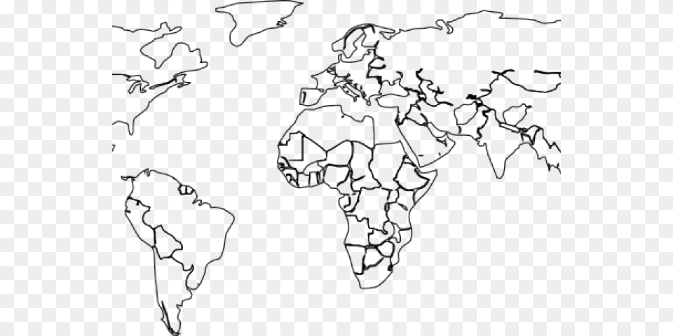 World Map Outline, Chart, Plot, Atlas, Diagram Png Image