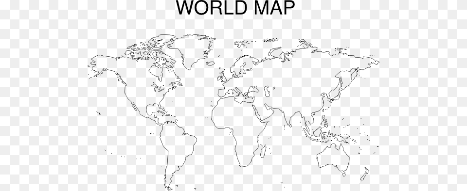 World Map Outline Black And White Printable, Chart, Plot, Atlas, Diagram Png Image