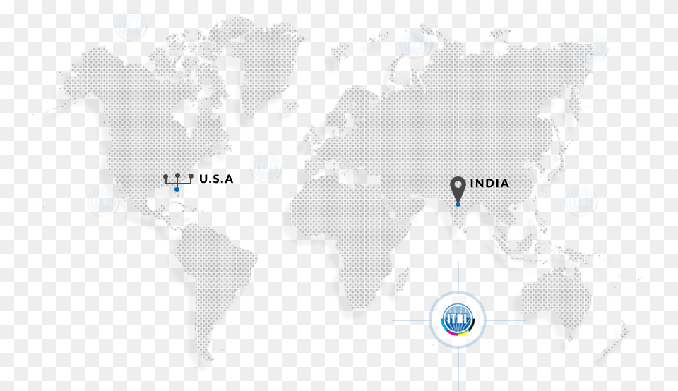 World Map Pointing Itdl Offices World Map, Chart, Plot, Atlas, Diagram Free Transparent Png