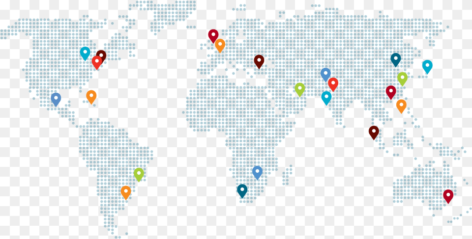 World Map Showing Office Locations Map Free Png Download