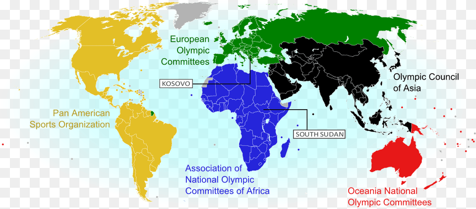 World Map Showing The Five Continental Associations Haiti Compared To Us, Chart, Plot, Atlas, Diagram Png Image