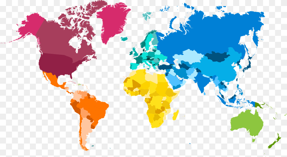 World Map Transparent World Map Colorful, Chart, Plot, Atlas, Diagram Free Png