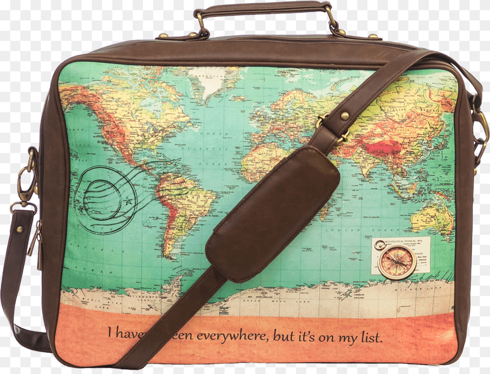 World Map Travel Bag India Online, Accessories, Handbag, Baggage, Chart Png Image