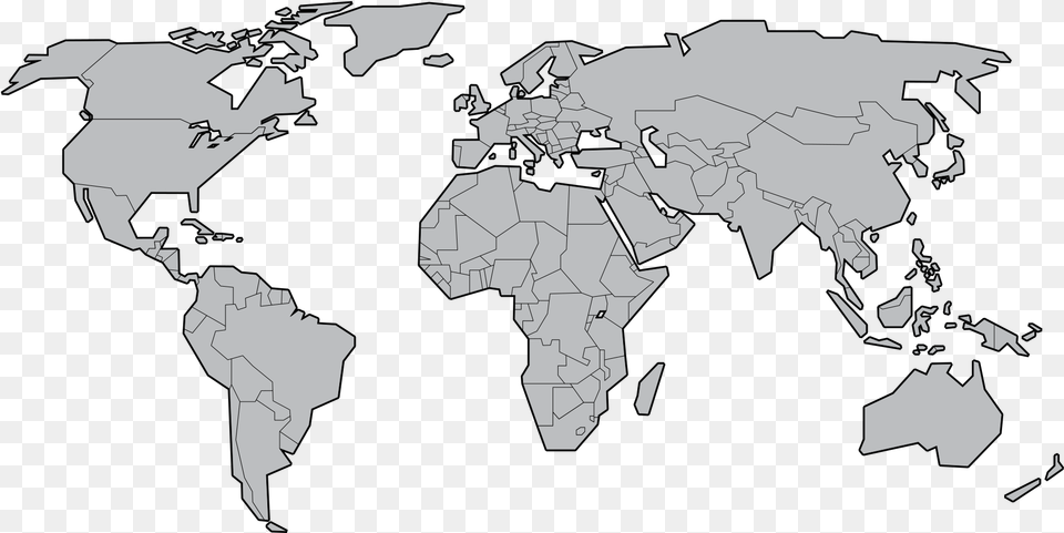 World Map With Borders, Chart, Plot, Atlas, Diagram Free Transparent Png