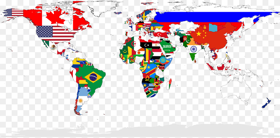 World Map With Flags, Chart, Plot, Person, Head Free Png Download