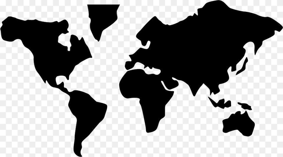 World Map World Map Icon Stencil, Silhouette, Animal, Canine Free Transparent Png
