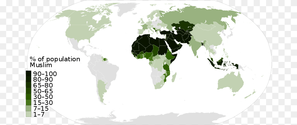 World Muslim Population By Percentage Islam Population, Chart, Plot, Map, Astronomy Png Image