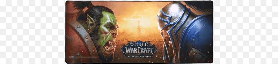 World Of Warcraft Battle For Azeroth Gaming Desk Mat Warcraft Orcs Vs Humans, Adult, Male, Man, Person Png Image