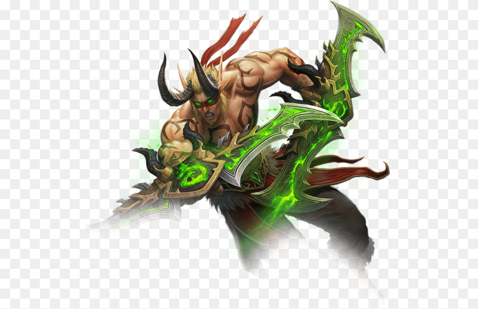 World Of Warcraft Demon Hunter, Person, Dragon, Face, Head Free Png