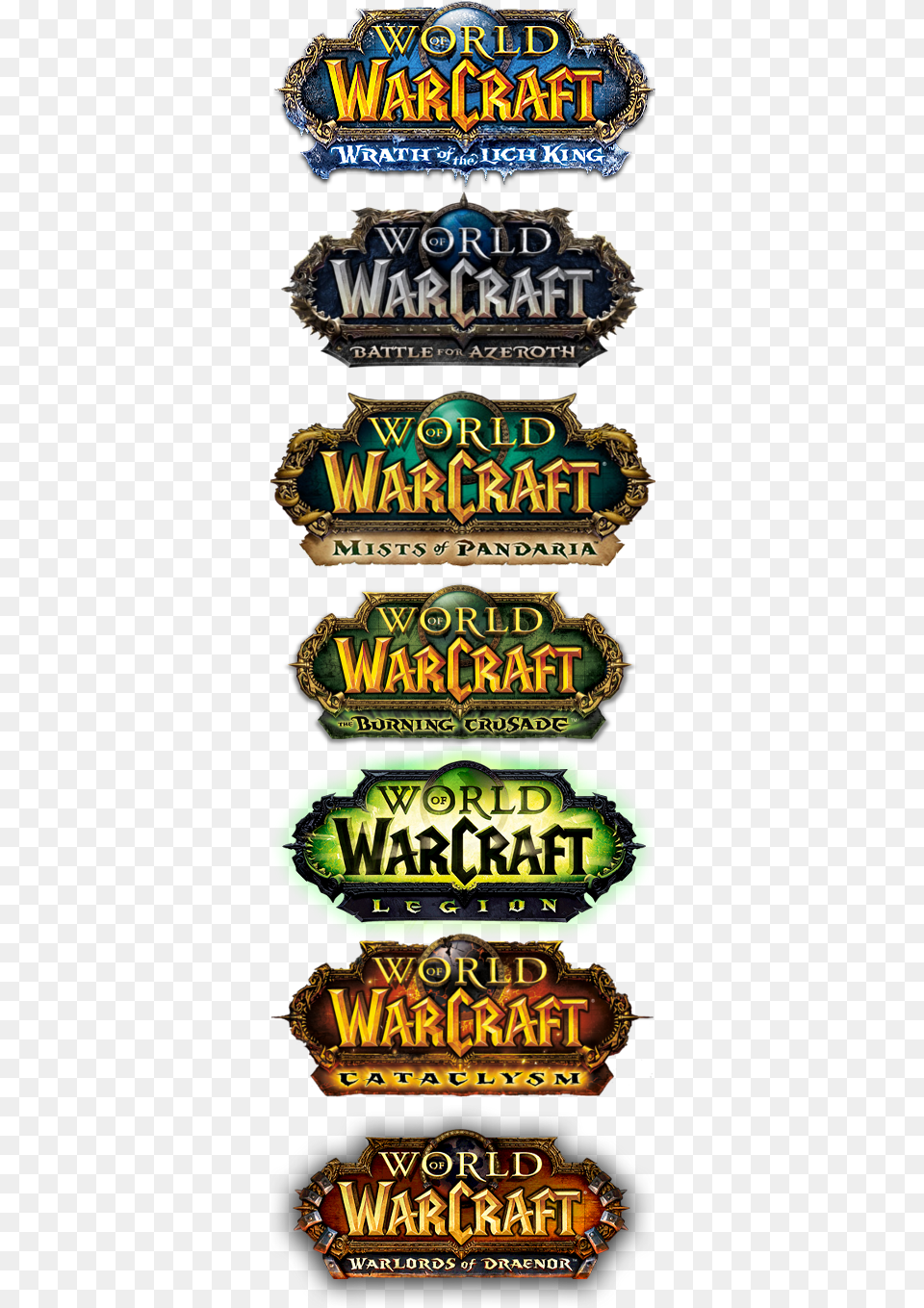 World Of Warcraft Expansion Logos, Advertisement, Poster, Gambling, Game Png Image