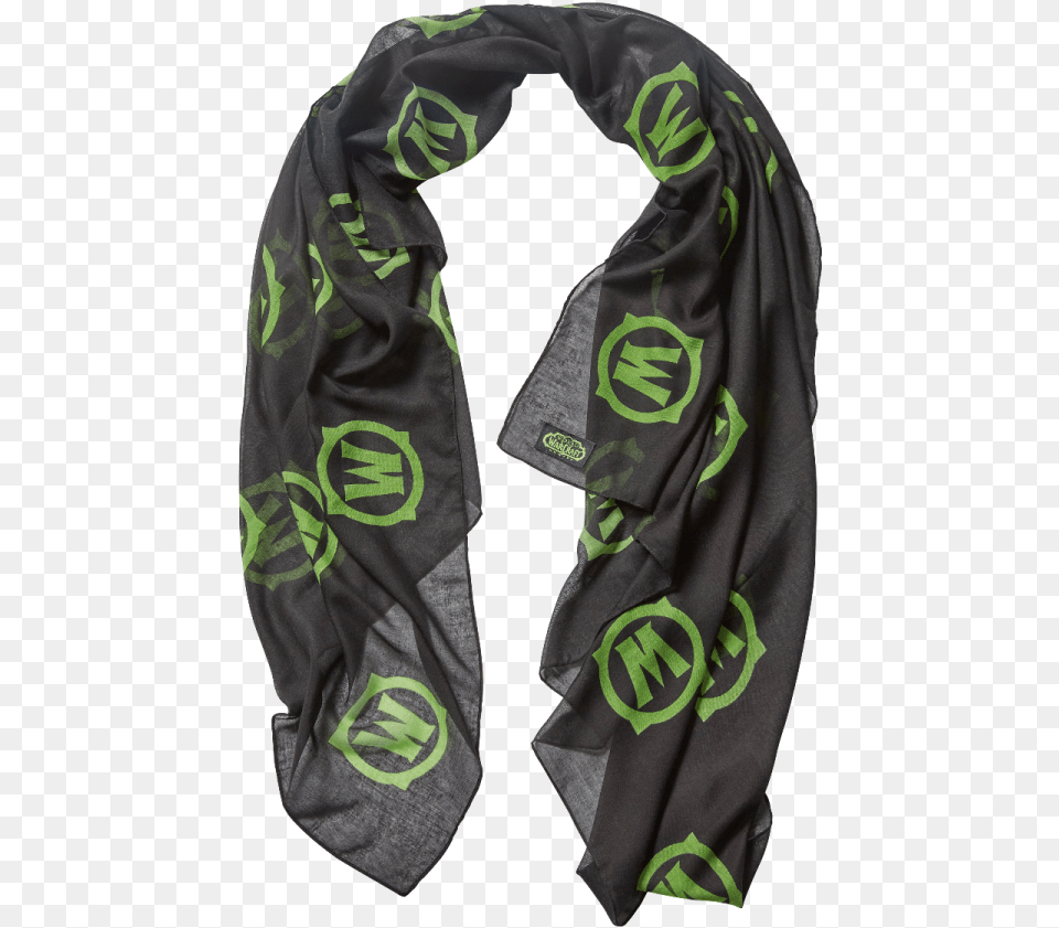 World Of Warcraft Logo Scarf U2014 Warcraft, Clothing, Stole, Person Png