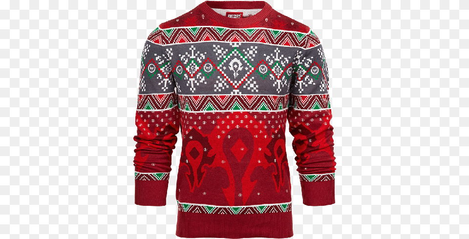 World Of Warcraft Ugly Holiday Horde Sweater World Of Warcraft, Clothing, Knitwear, Sweatshirt Free Png