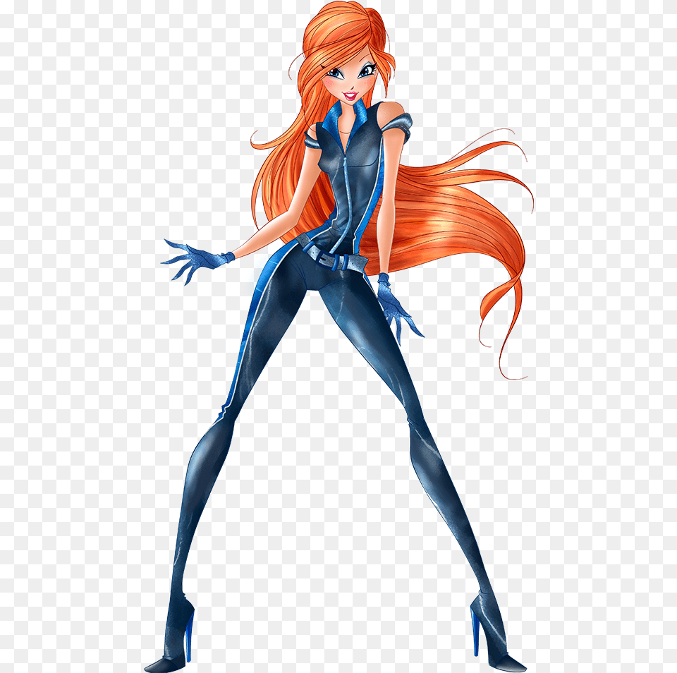 World Of Winx Bloom In Spy Outfit Picture Bloom World Of Winx, Adult, Publication, Person, Female Free Transparent Png