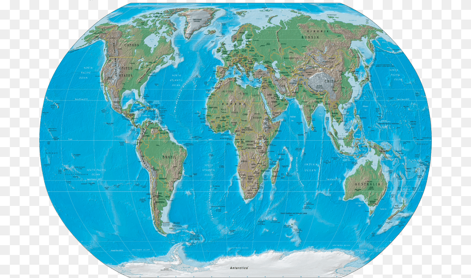 World Physical Map Of The World, Chart, Plot, Atlas, Diagram Free Transparent Png