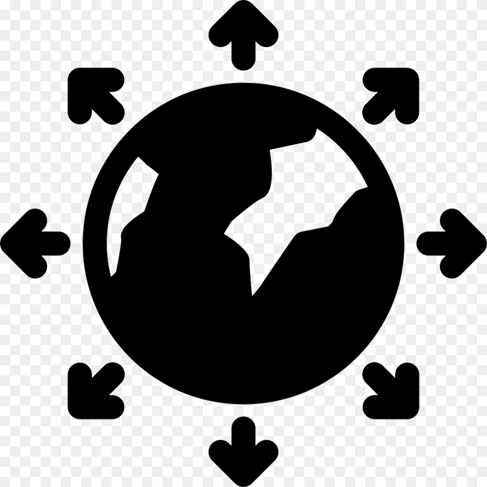 World Surrounded By Arrows In All Directions Inclusive Social Model Of Disability, Symbol, Recycling Symbol, Ammunition, Grenade Free Transparent Png