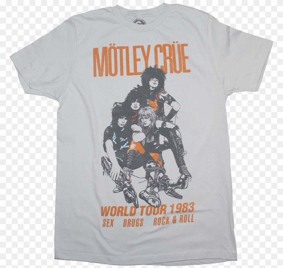 World Tour Motley Crue Shirt Motley Crue Vintage Tour Shirt, Clothing, T-shirt, Person, Adult Png