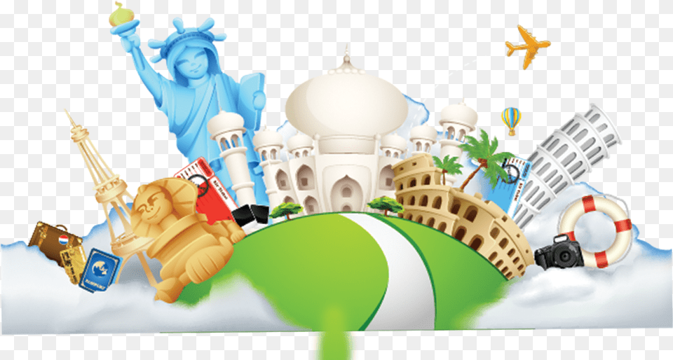 World Travel Agent Cartoon Travel Wallpaper Hd Cartoon, Face, Head, Person, Art Free Png Download