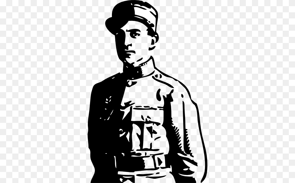 World War Officer Clipart For Web, Stencil, Adult, Male, Man Png Image