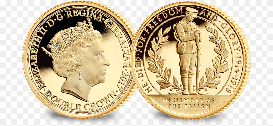 World War One Centenary The Lone Soldier Gold Coin World War I Centenary, Man, Adult, Male, Person Free Png Download
