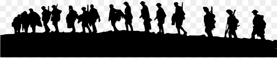 World War One Silhouette, Gray Free Png