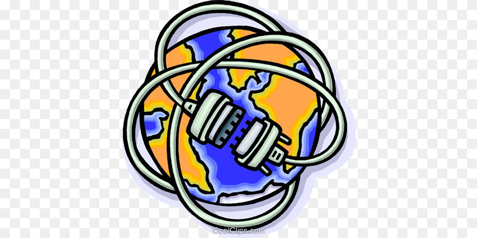 World Wrapped Up In Wires Royalty Vector Clip Internet, Astronomy, Outer Space, Planet, Ammunition Free Png