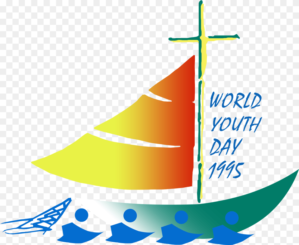 World Youth Day 1995 Logo, Yacht, Boat, Sailboat, Vehicle Free Transparent Png
