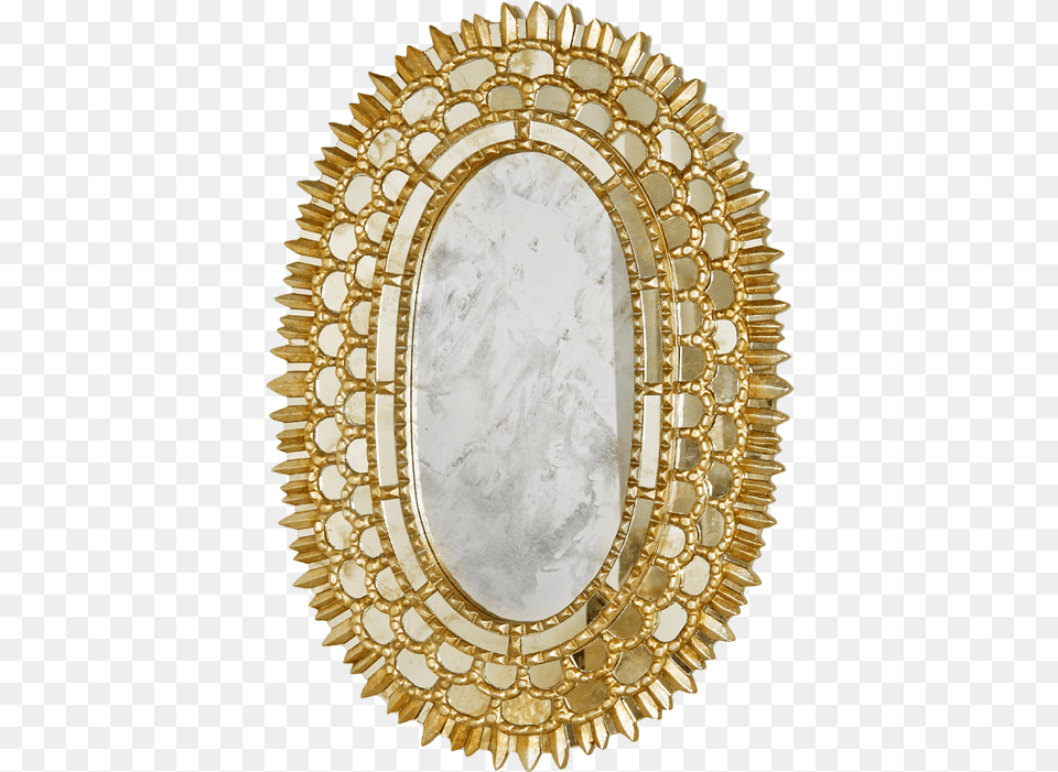 Worlds Away Carmelita Gold Leaf Oval Mirrortitle Mirror, Photography, Chandelier, Lamp Png Image