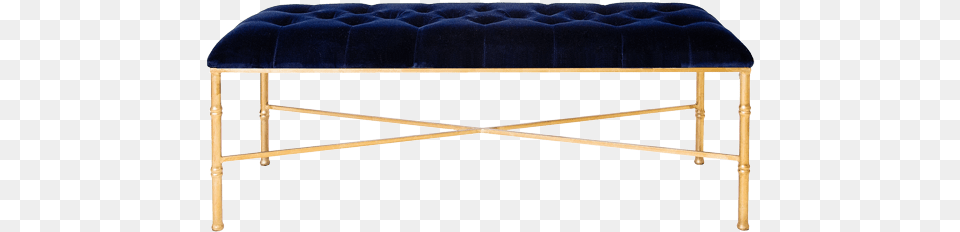 Worlds Away Stella Navy Bench Royal Blue Velvet Bench, Furniture, Ottoman Png