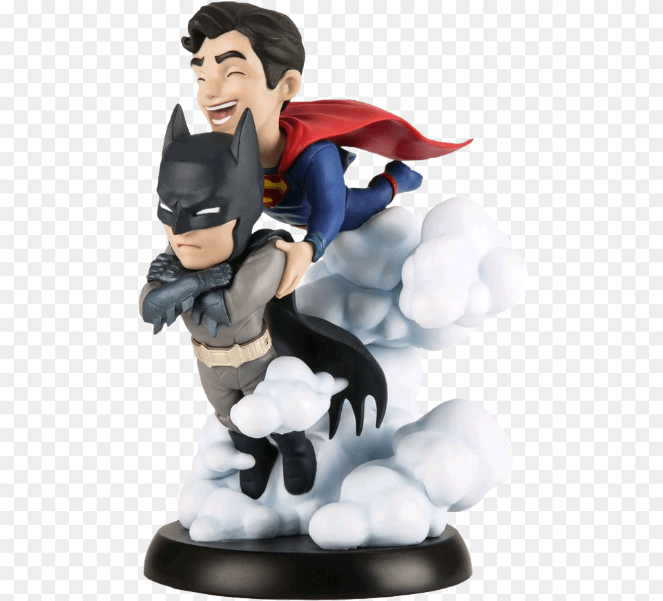 Worlds Finest Batman Amp Superman Q Fig By Quantum Mechanix Q Fig Batman Superman, Figurine, Person, Medication, Pill Free Png