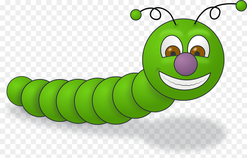 Worm Clipart, Green Free Png