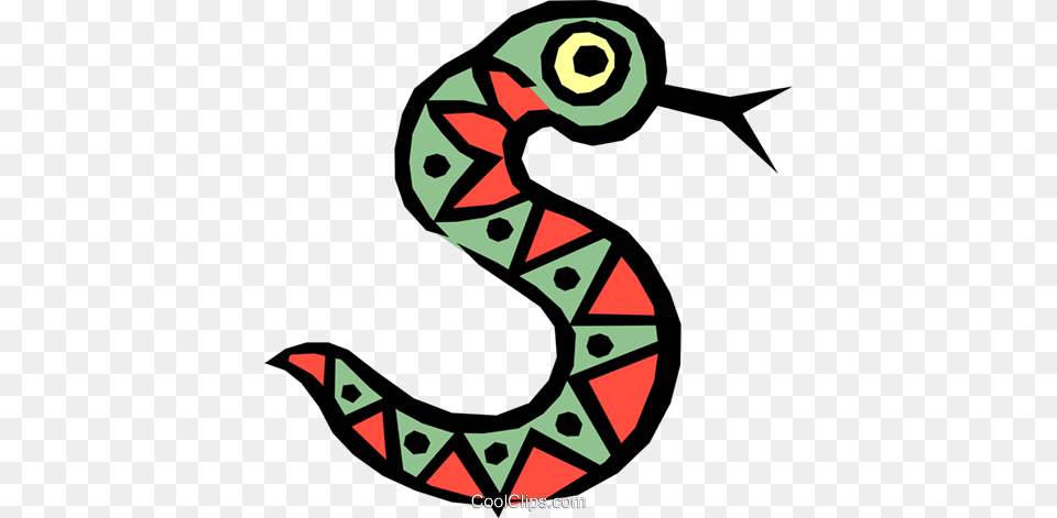 Worm Or Snake Royalty Vector Clip Art Illustration, Animal, Reptile Free Transparent Png