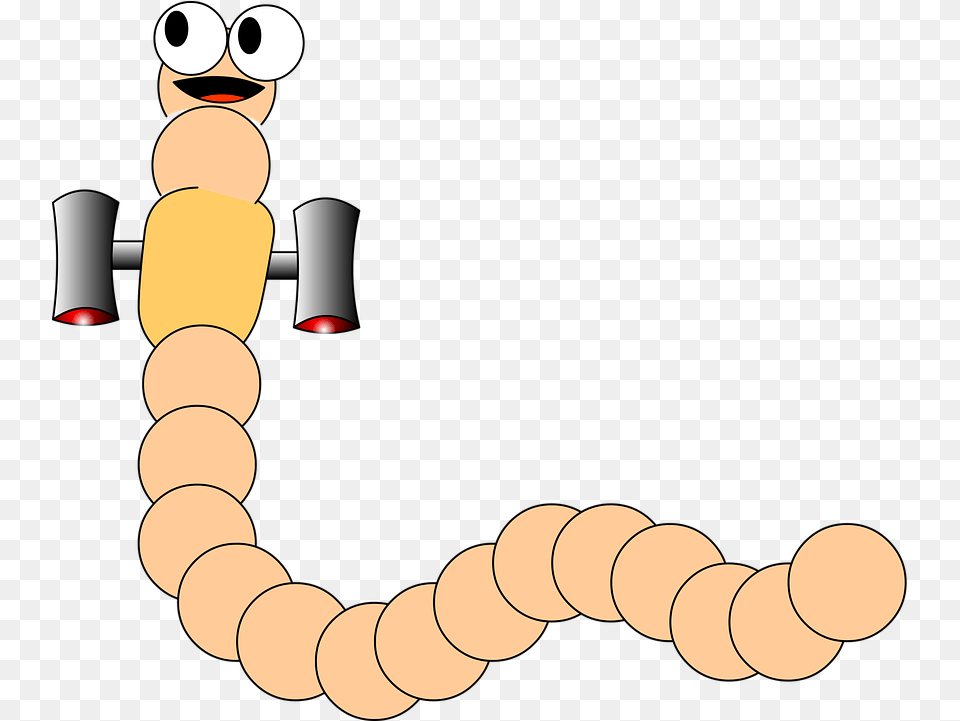 Worm Space Cartoon Vector Graphic On Pixabay Animasi Cacing, Accessories, Bead, Bead Necklace, Jewelry Png