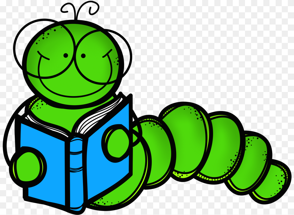 Worms Clipart Reading World Book Day Chart, Green, Robot Free Png