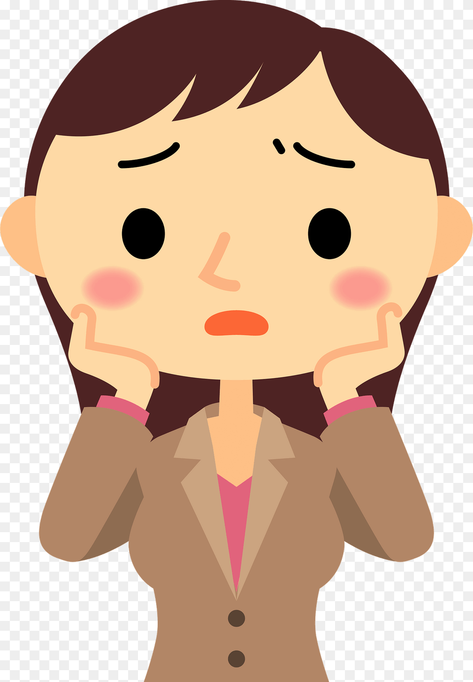 Worried Businesswoman Clipart, Baby, Person, Body Part, Hand Png Image