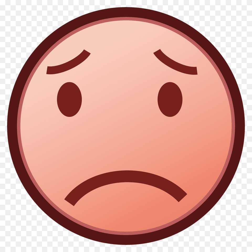 Worried Face Emoji Clipart, Sphere, Disk Png Image