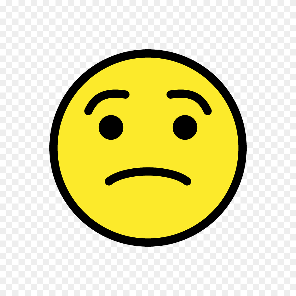 Worried Face Emoji Clipart, Head, Person Free Png