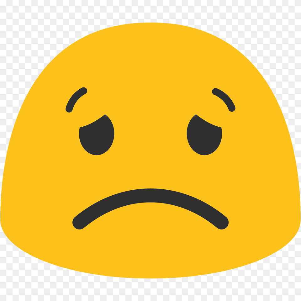 Worried Face Emoji Clipart, Helmet, Cap, Clothing, Hardhat Free Png