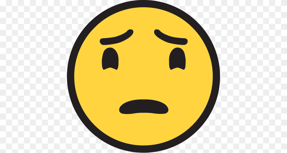 Worried Face Emoji For Facebook Email Sms Id, Astronomy, Moon, Nature, Night Png