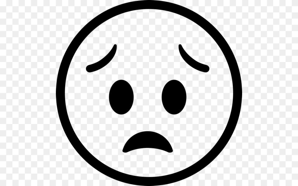 Worried Face Emoji Rubber Stamp Emoji Stamps Stamptopia, Person, Head Png